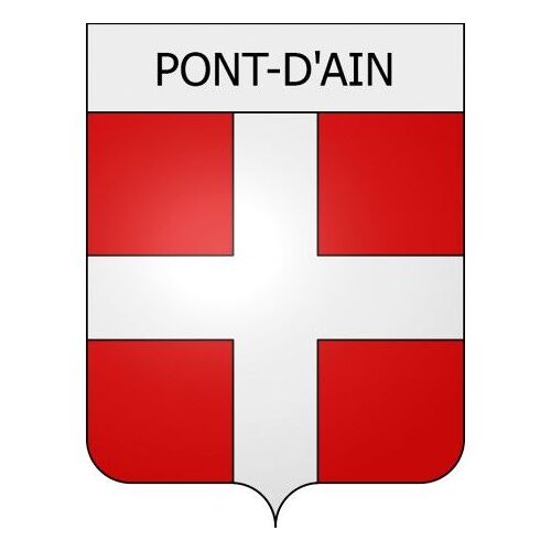 Pont-D'ain 01 Ville Stickers Blason Autocollant Adhésif - Taille : 12 Cm