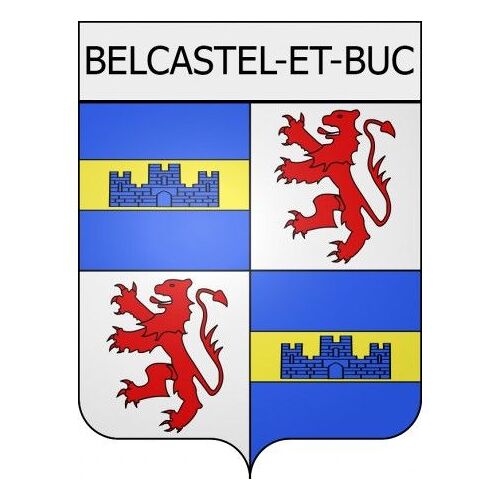 Belcastel-Et-Buc 11 Ville Stickers Blason Autocollant Adhésif - Taille : 17 Cm