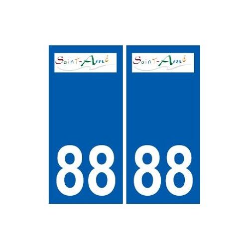 88 Saint-Amé Logo Autocollant Plaque Stickers Ville - Couleur : Droits - Angles : Droits
