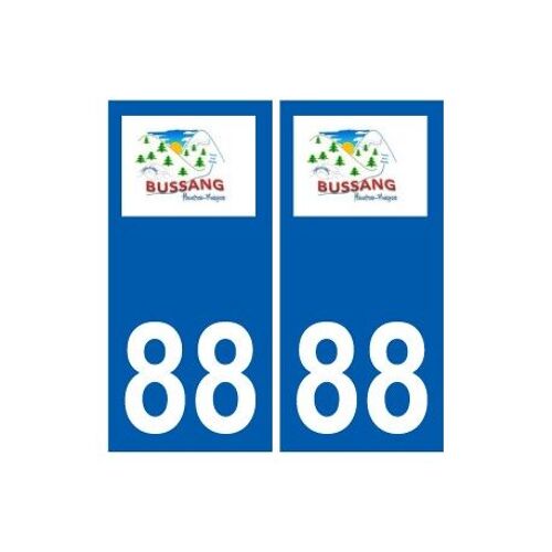 88 Bussang Logo Autocollant Plaque Stickers Ville - Couleur : Droits - Angles : Droits