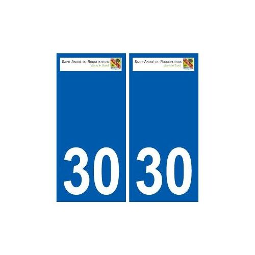 30 Saint-André-De-Roquepertuis Logo Autocollant Plaque Stickers Ville - Couleur : Droits - Angles : Droits