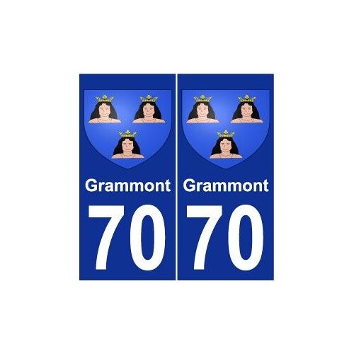 70 Grammont Blason Autocollant Plaque Stickers Ville - Couleur : Droits - Angles : Droits