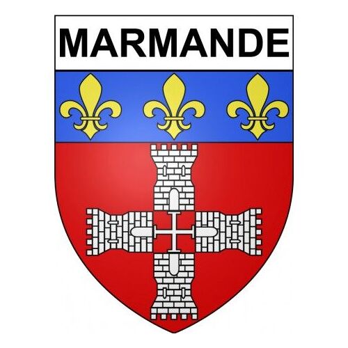 Marmande 47 Ville Stickers Blason Autocollant Adhésif - Taille : 8 Cm