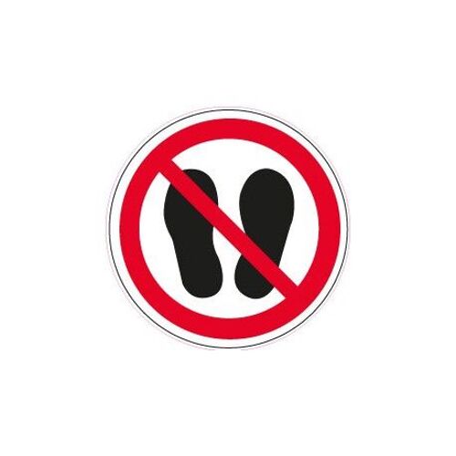 Interdiction Marcher Logo 5436 Autocollant Adhésif Sticker - Taille : 12 Cm