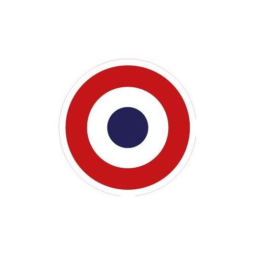 Autocollant Aviation Militaire Air Force Avion Cocarde France Logo 33 - Taille : 4 Cm