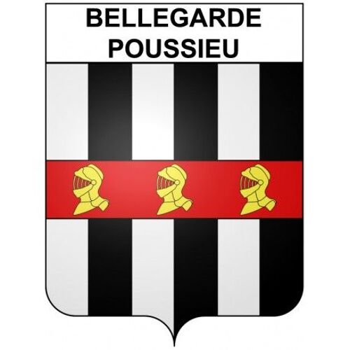 Bellegarde-Poussieu 38 Ville Stickers Blason Autocollant Adhésif - Taille : 4 Cm
