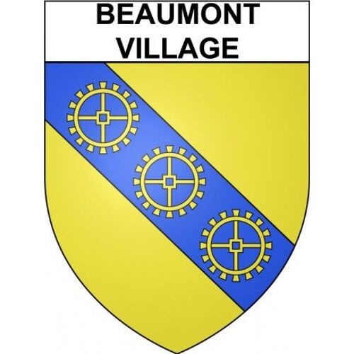 Beaumont-Village 37 Ville Stickers Blason Autocollant Adhésif - Taille : 8 Cm