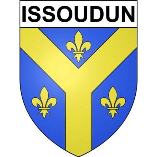 Issoudun 36 Ville Stickers Blason Autocollant Adhésif - Taille : 17 Cm