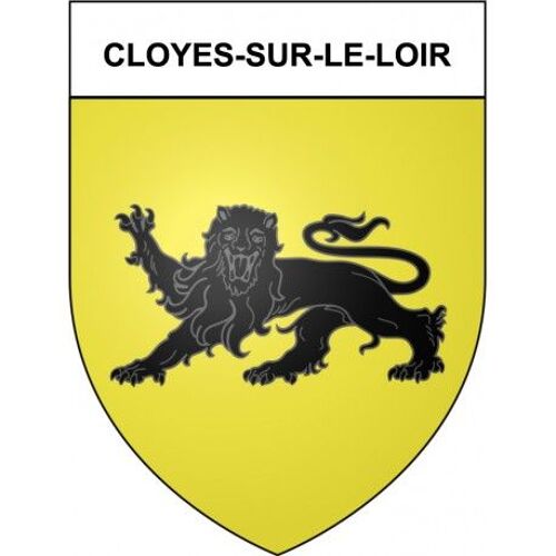 Cloyes-Sur-Le-Loir 28 Ville Stickers Blason Autocollant Adhésif - Taille : 12 Cm