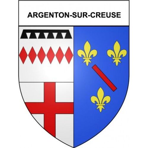 Argenton-Sur-Creuse 36 Ville Stickers Blason Autocollant Adhésif - Taille : 17 Cm
