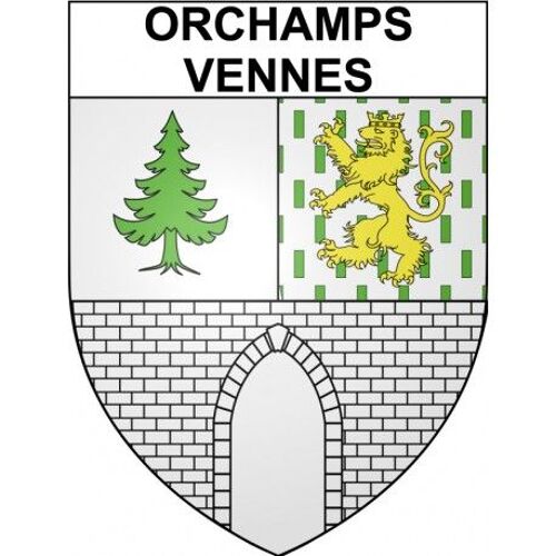 Orchamps-Vennes 25 Ville Stickers Blason Autocollant Adhésif - Taille : 17 Cm