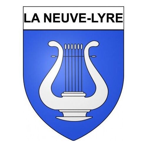La Neuve-Lyre 27 Ville Stickers Blason Autocollant Adhésif - Taille : 4 Cm