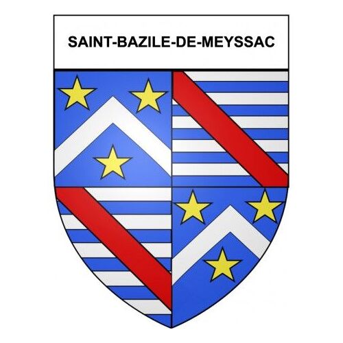 Saint-Bazile-De-Meyssac 19 Ville Stickers Blason Autocollant Adhésif - Taille : 17 Cm