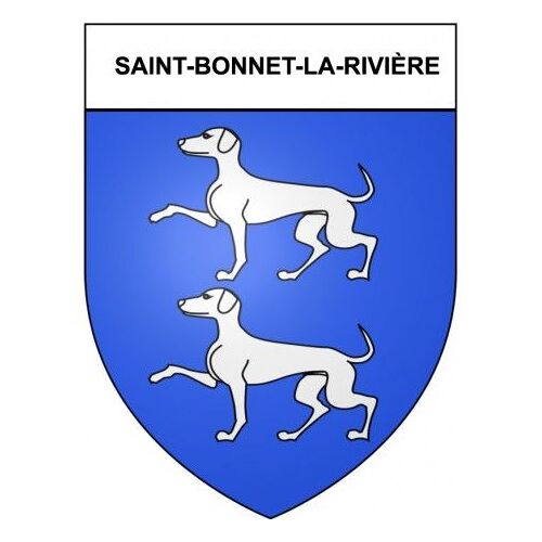 Saint-Bonnet-La-Rivière 19 Ville Stickers Blason Autocollant Adhésif - Taille : 12 Cm