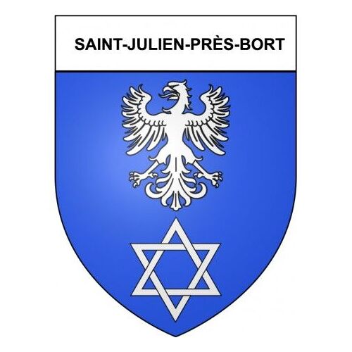 Saint-Julien-Près-Bort 19 Ville Stickers Blason Autocollant Adhésif - Taille : 12 Cm