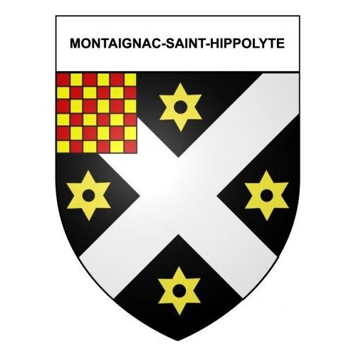 Montaignac-Saint-Hippolyte 19 Ville Stickers Blason Autocollant Adhésif - Taille : 17 Cm