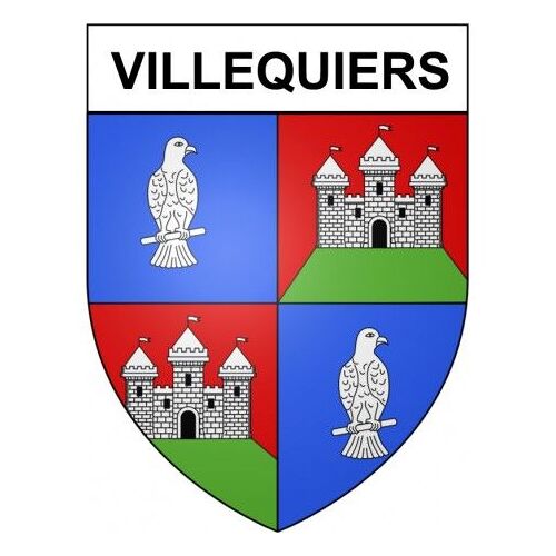 Villequiers 18 Ville Stickers Blason Autocollant Adhésif - Taille : 4 Cm