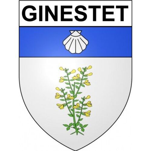 Ginestet 24 Ville Stickers Blason Autocollant Adhésif - Taille : 4 Cm