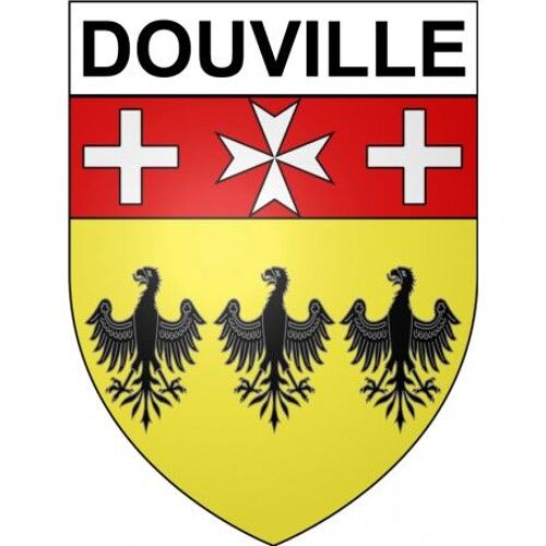Douville 24 Ville Stickers Blason Autocollant Adhésif - Taille : 8 Cm