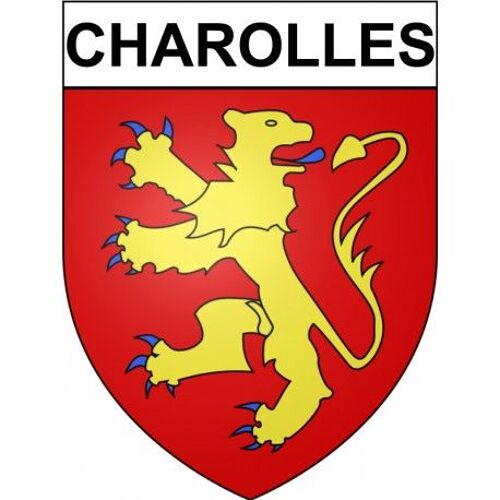Charolles 71 Ville Stickers Blason Autocollant Adhésif - Taille : 4 Cm