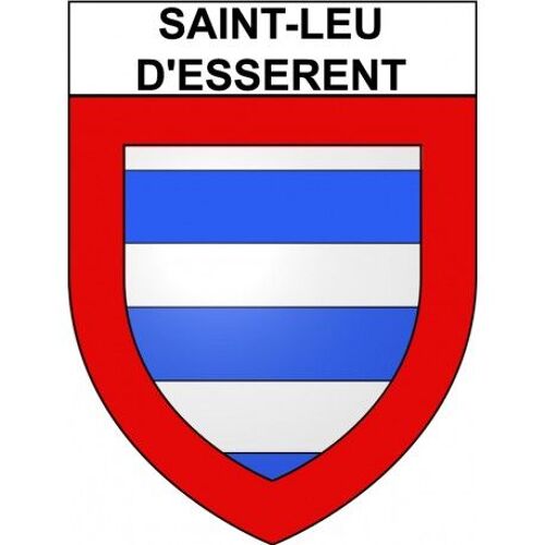 Saint-Leu-D'esserent 60 Ville Stickers Blason Autocollant Adhésif - Taille : 4 Cm