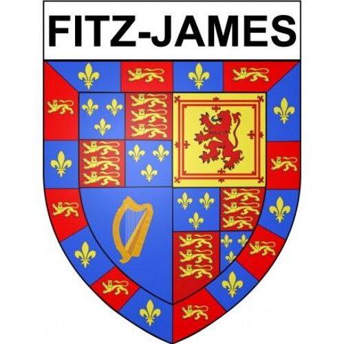 Fitz-James 60 Ville Stickers Blason Autocollant Adhésif - Taille : 4 Cm