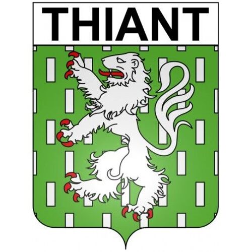 Thiant 59 Ville Stickers Blason Autocollant Adhésif - Taille : 4 Cm
