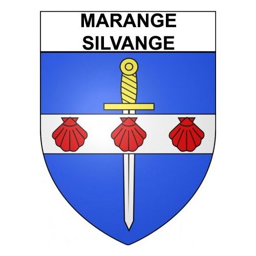 Marange-Silvange 57 Ville Stickers Blason Autocollant Adhésif - Taille : 4 Cm