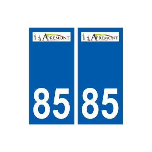 85 Apremont Logo Autocollant Plaque Stickers Ville - Couleur : Droits - Angles : Droits