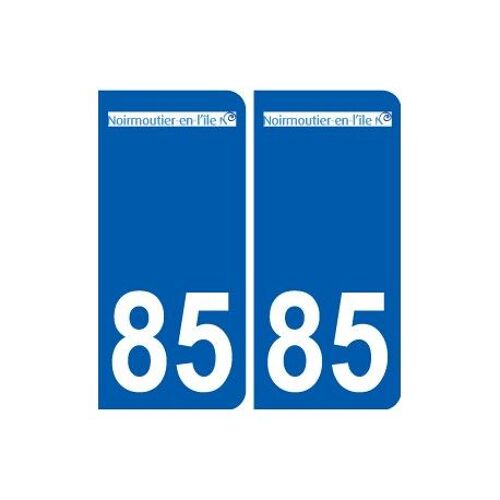 85 Noirmoutier-En-L'île Logo Sticker Plate Stickers City - Couleur : Arrondis - Angles : Arrondis