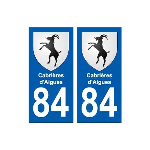 84 Cabrières-D'aigues Blason Autocollant Plaque Stickers Ville - Couleur : Droits - Angles : Droits