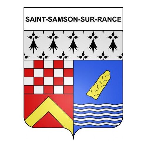 Saint-Samson-Sur-Rance 22 Ville Stickers Blason Autocollant Adhésif - Taille : 12 Cm