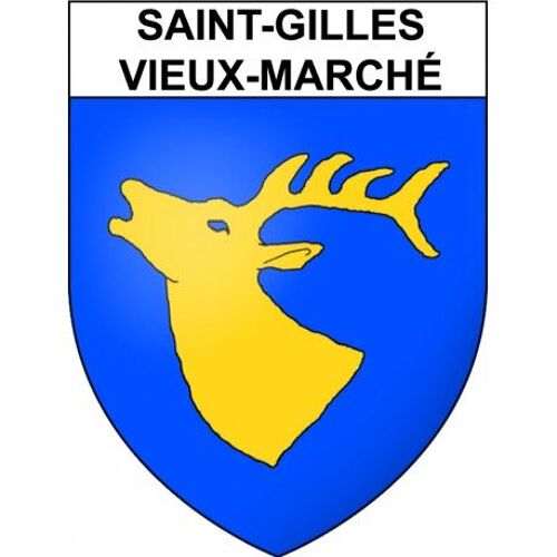 Saint-Gilles-Vieux-Marché 22 Ville Stickers Blason Autocollant Adhésif - Taille : 17 Cm