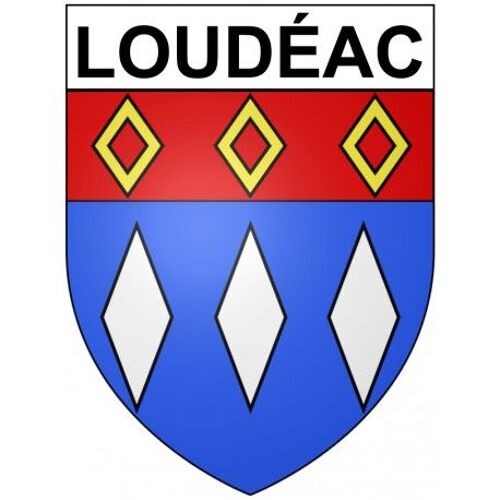 Loudéac 22 Ville Stickers Blason Autocollant Adhésif - Taille : 12 Cm