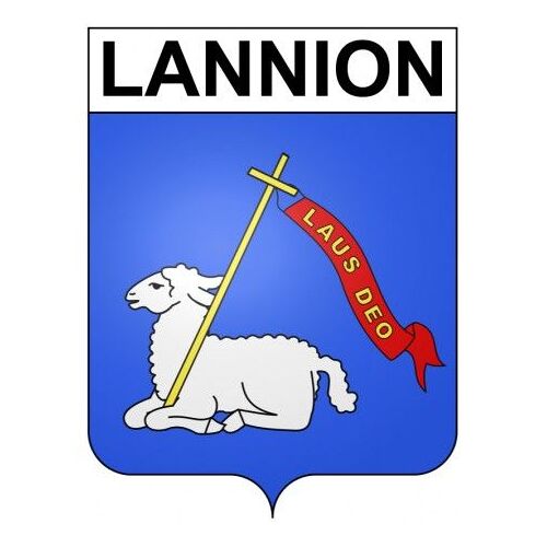 Lannion 22 Ville Stickers Blason Autocollant Adhésif - Taille : 8 Cm