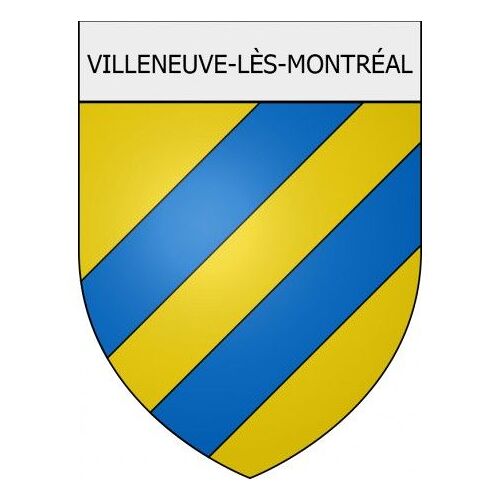 Villeneuve-Lès-Montréal 11 Ville Stickers Blason Autocollant Adhésif - Taille : 8 Cm