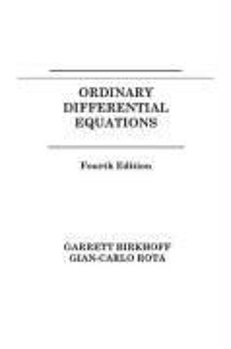 Ordinary Differential Equations