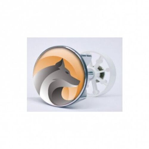 Stickers Loup 1 Autocollant Bonde Lavabo Évier Bouchon - Taille : 4 Cm