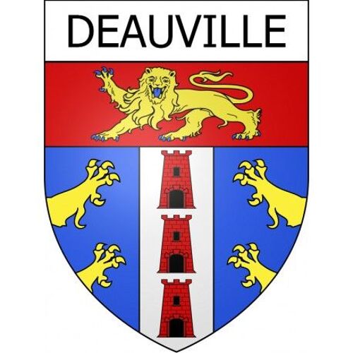 Deauville 14 Ville Stickers Blason Autocollant Adhésif - Taille : 8 Cm