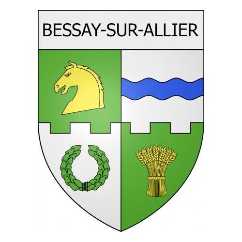 Bessay-Sur-Allier 03 Ville Stickers Blason Autocollant Adhésif - Taille : 4 Cm