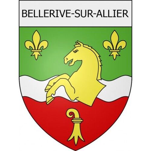 Bellerive-Sur-Allier 03 Ville Stickers Blason Autocollant Adhésif - Taille : 4 Cm