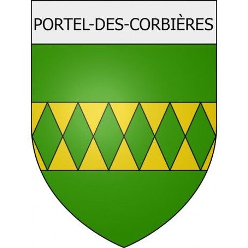 Portel-Des-Corbières 11 Ville Stickers Blason Autocollant Adhésif - Taille : 12 Cm