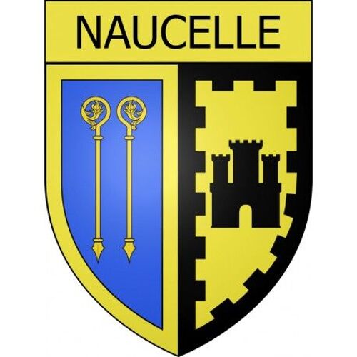 Naucelle 12 Ville Stickers Blason Autocollant Adhésif - Taille : 4 Cm