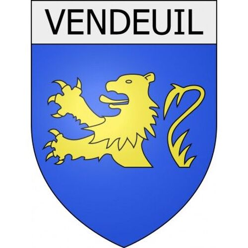 Vendeuil 02 Ville Stickers Blason Autocollant Adhésif - Taille : 17 Cm