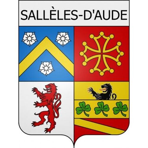Sallèles-D'aude 11 Ville Stickers Blason Autocollant Adhésif - Taille : 8 Cm
