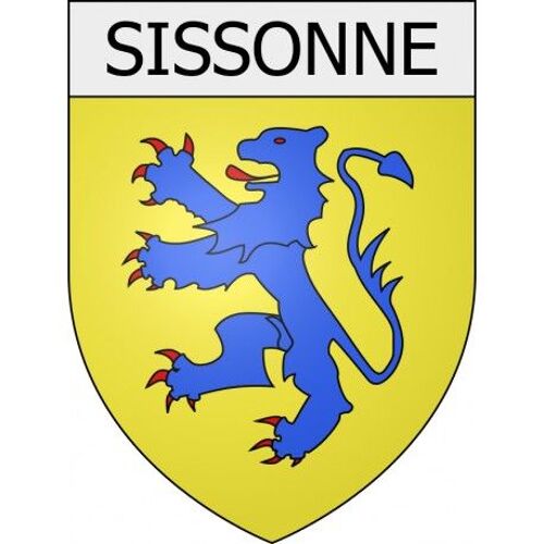 Sissonne 02 Ville Stickers Blason Autocollant Adhésif - Taille : 12 Cm