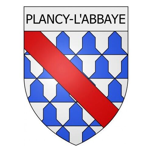 Plancy-L'abbaye 10 Ville Stickers Blason Autocollant Adhésif - Taille : 12 Cm