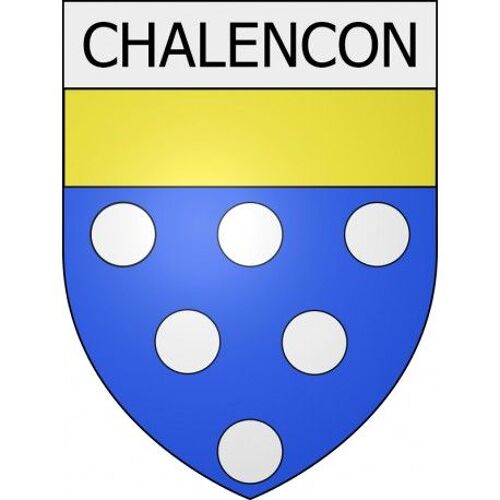 Chalencon 07 Ville Stickers Blason Autocollant Adhésif - Taille : 12 Cm