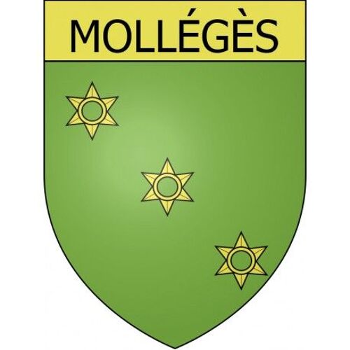 Mollégès 13 Ville Stickers Blason Autocollant Adhésif - Taille : 4 Cm