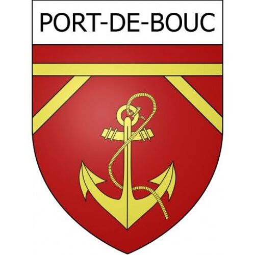 Port-De-Bouc 13 Ville Stickers Blason Autocollant Adhésif - Taille : 8 Cm